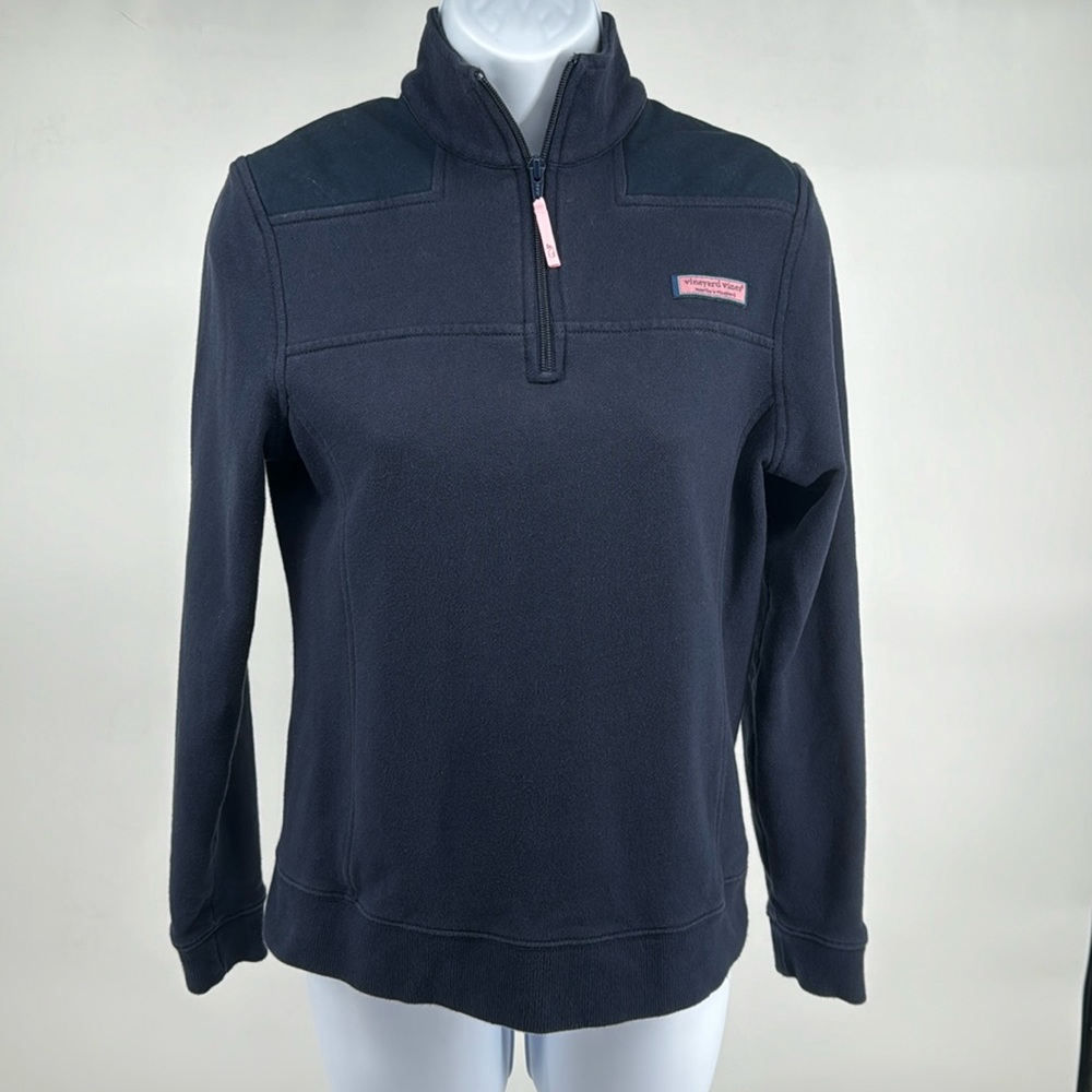 Women’s Blue Vineyard Vines Quarter Zip Pullover | Size Extra Small
